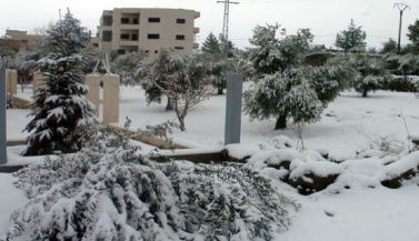 المنخفض القطبي في سوريا و تساقط الثلوج في عدد من المناطق