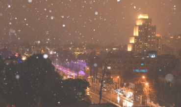 تساقط الثلوج في دمشق