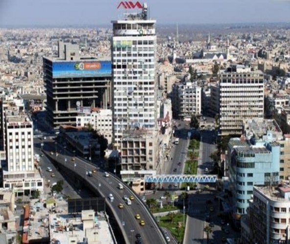اندلاع حريق في برج دمشق التجاري  