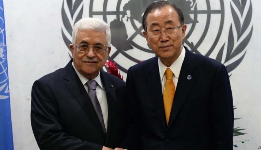 عباس وبان كي مون يؤكدان على خيار حل الدولتين