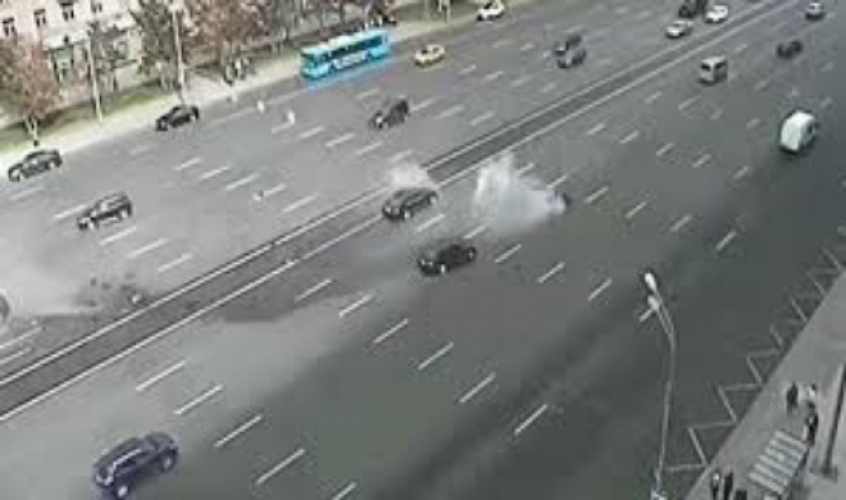 بالفيديو .. تحطم سيارة بوتين ومقتل سائقه