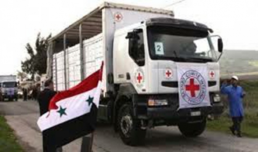 الصليب الأحمر يعلن تعليق المساعدات الإنسانية إلى سورية
