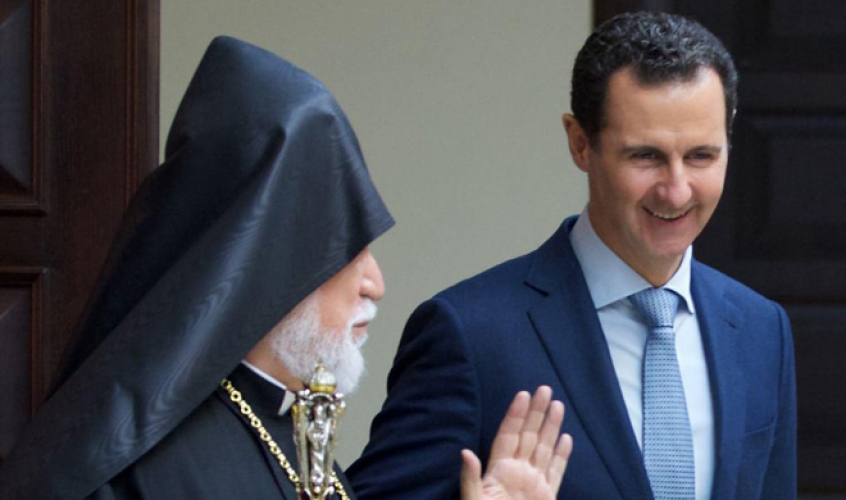 الرئيس الأسد يستقبل قداسة الكاثوليكوس للأرمن الأرثوذكس لـ بيت كيليكيا آرام الأول