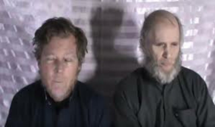 طالبان .. تنشر فيديو لرهينتين أمريكي وأسترالي
