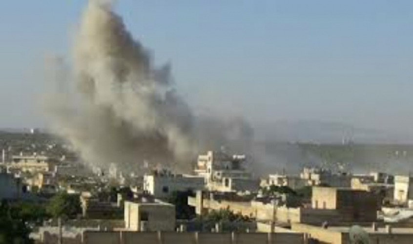 بالفيديو قصف على بلدتي الفوعة وكفريا المحاصرتين في ريف ادلب الشمالي 