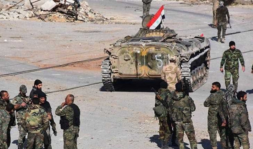 الجيش السوري وحلفاؤة يسيطرون نارياً على 