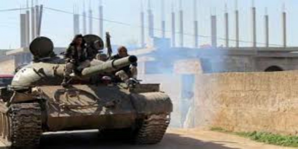 شاهد تصدي الجيش لهجوم الارهابيين على قرية قمحانة بريف حماه