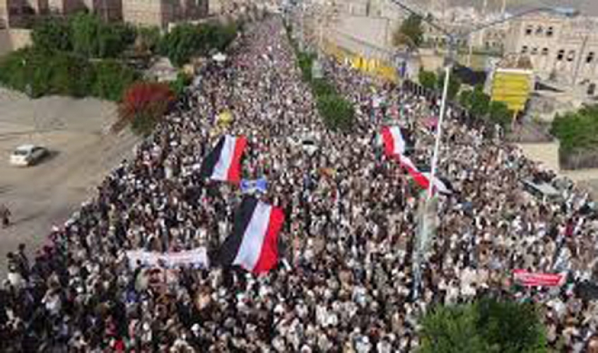  مظاهرات حاشدة في صنعاء رفضاً لحرب التحالف السعودي على اليمن