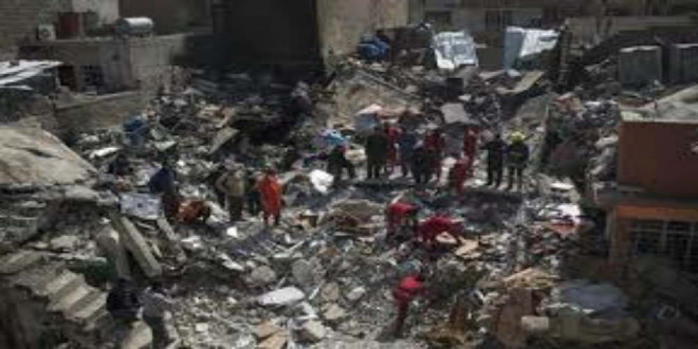انتشال 61 جثة من تحت أنقاض مبنى فخخه داعش غرب الموصل
