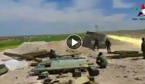 فيديو لعمليات استهداف مقرات الارهابيين في ريف حماه الشمالي
