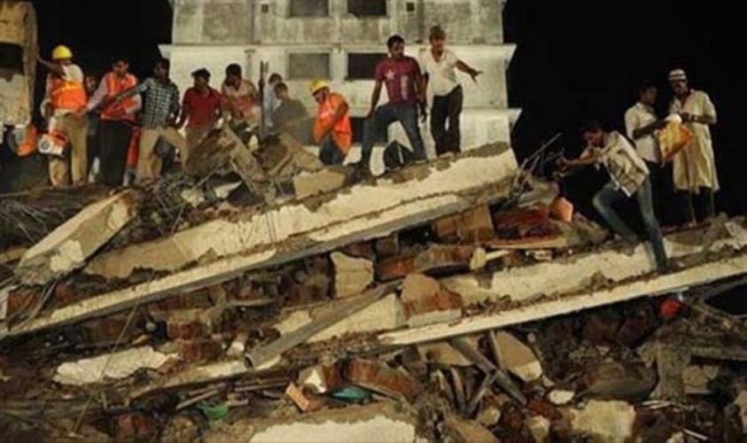 انهيار جدار غرب الهند يودي بحياة 26 شخصاً 