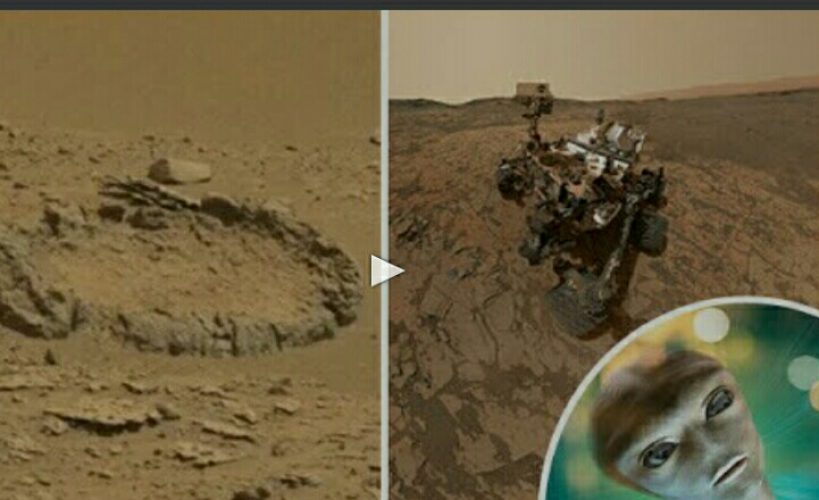 فيديو يظهر حجارة مرتبة بشكل دائري على سطح المريخ