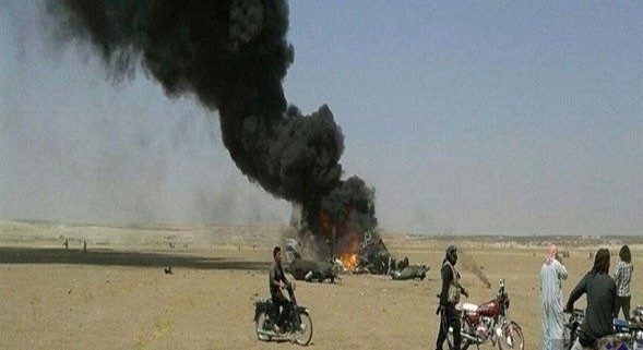 اسقاط طائرة مسيرة لتنظيم داعش في دير الزور والأهالي يقضون على 10 من إرهابييه