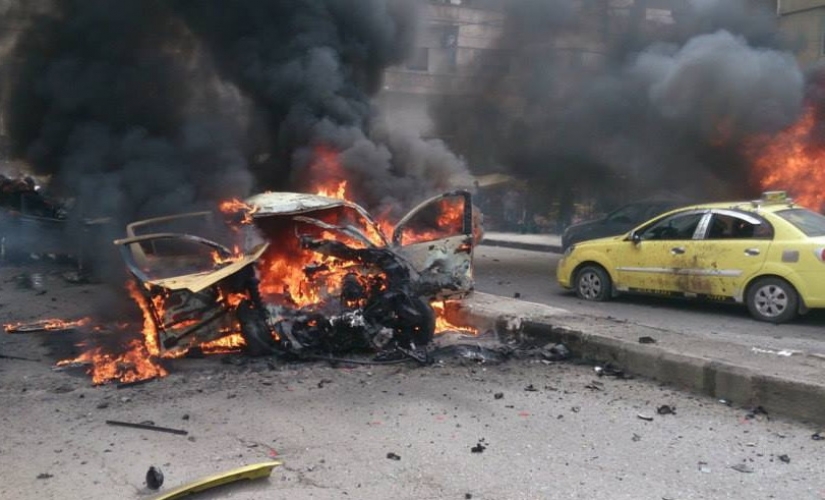 شهداء وجرحى بانفجار في شارع الاهرام بحمص 