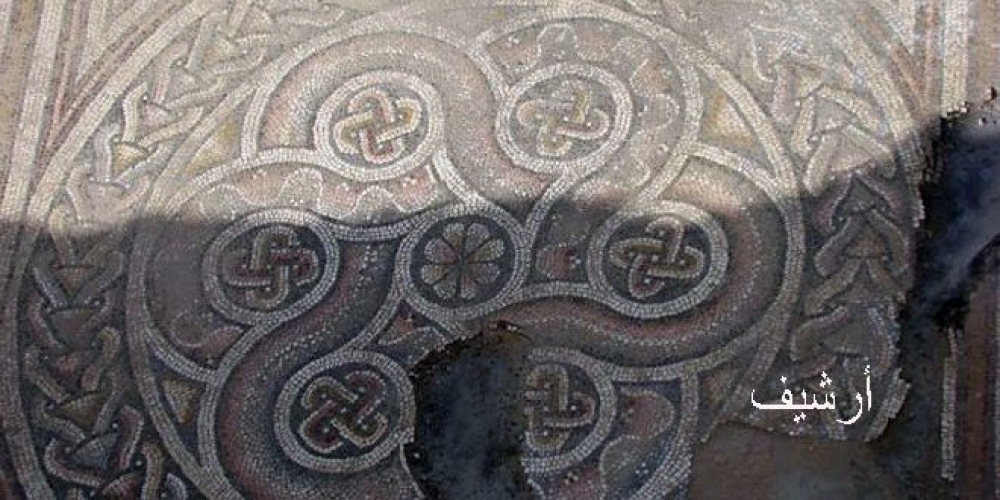 العثور على لوحة فسيفسائية من العصر البيزنطي في محيط بلدة عقيربات