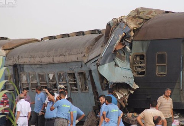 ضحايا بتصادم قطارين شمال مصر