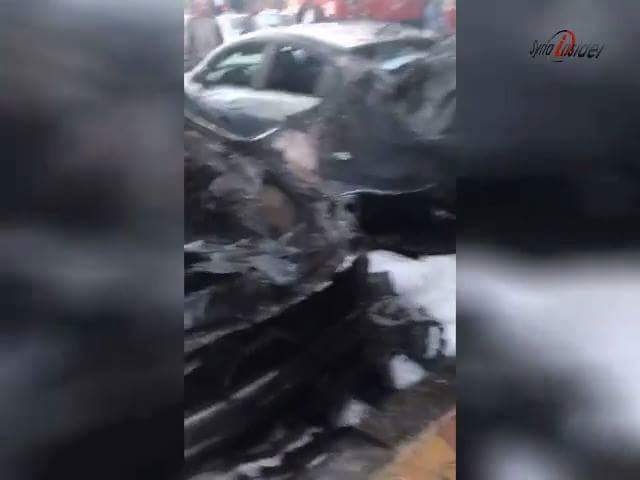 بالفيديو.. مكان سقوط القذيفة الصاروخية في حي الجلاء بالمزة