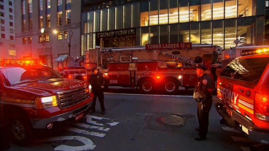 قتيل و6 جرحى بحريق ضخم في برج ترامب