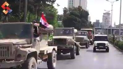 بالفيديو.. المنظومة الصاروخية (جولان) اثناء مرورها بشوارع دمشق باتجاه مهمة جديدة بعد خروجها من دوما