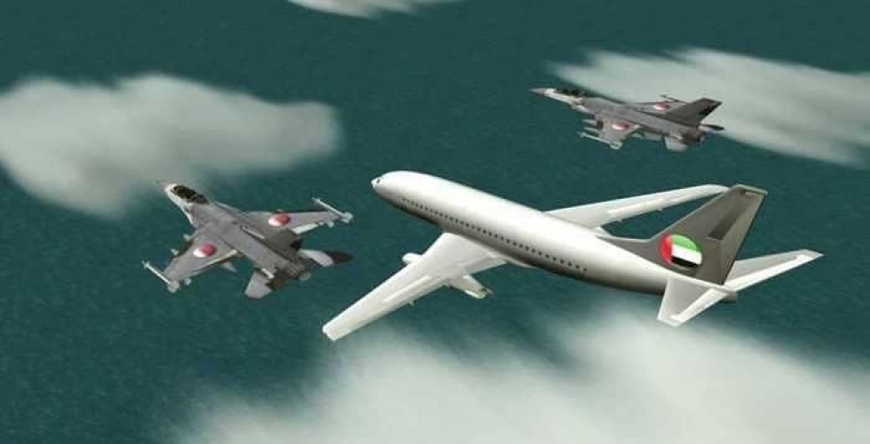 مقاتلات قطرية تقترب من طائرة مدنية إماراتية وتهدد امن ركابها!