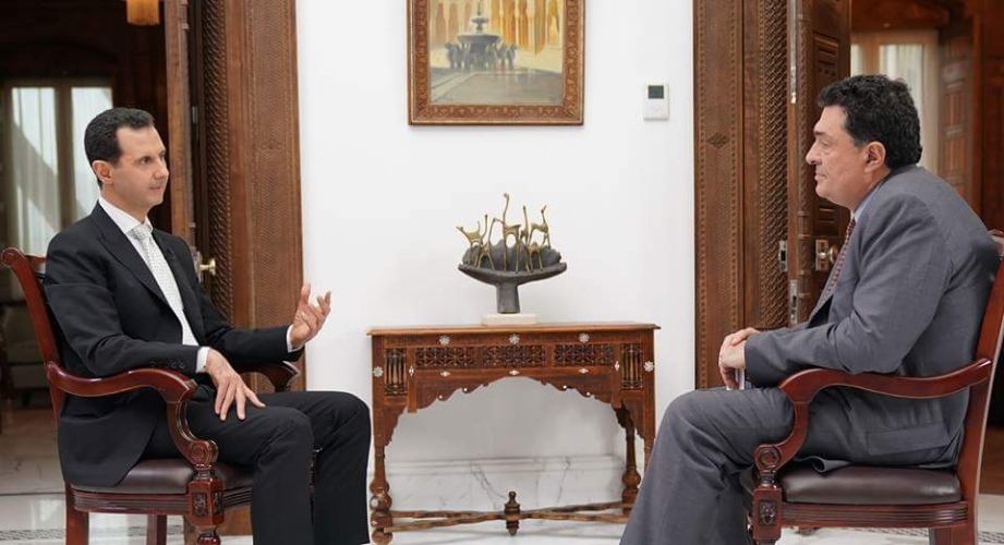 فيديو الجزء المصور من #مقابلة الرئيس #الأسد مع صحيفة #كاثيمرني اليونانية