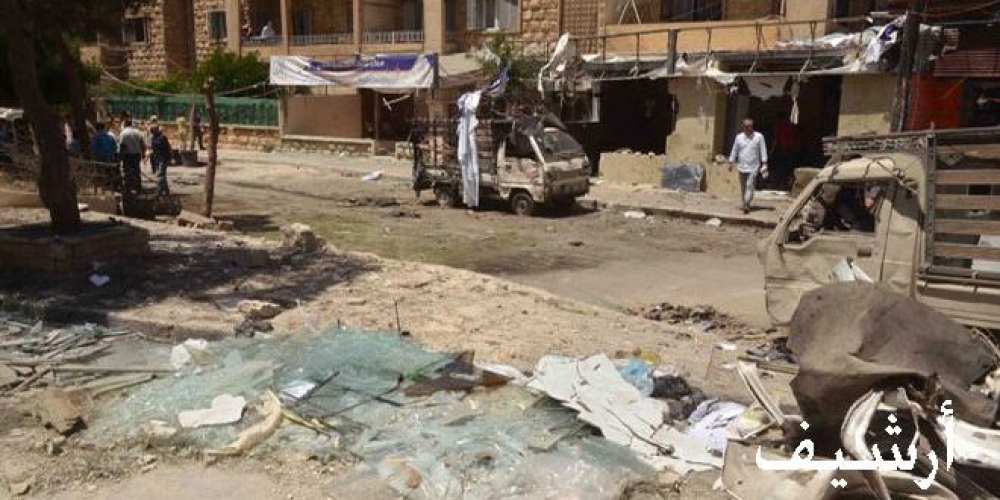 إصابة امرأة وأضرار مادية جراء قذيفة صاروخية على حي شارع النيل بحلب