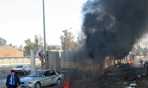اصابة مدنيين اثنين بانفجار عبوة ناسفة شمالي بغداد