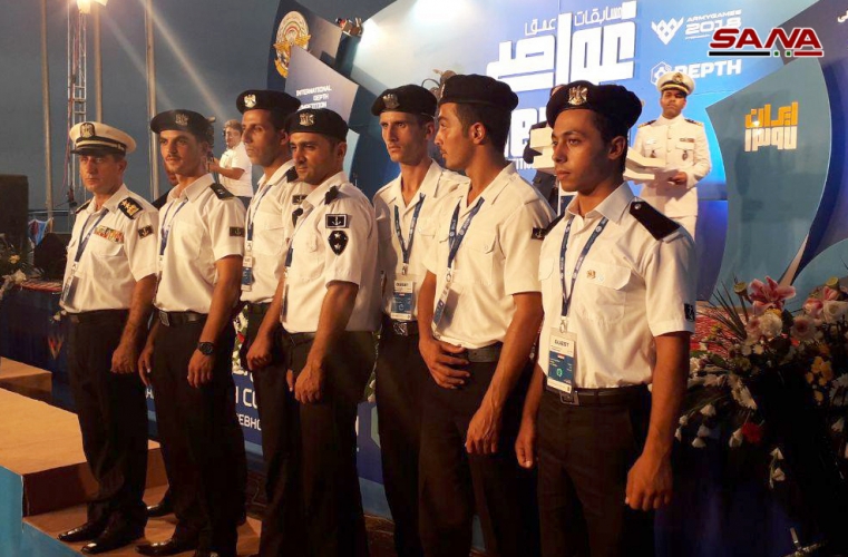 فريق الغوص السوري ثالثاً في دورة الألعاب العسكرية الدولية في إيران