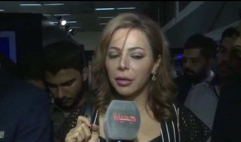 سوزان نجم الدين في زيارة لجناح أساس في معرض دمشق الدولي