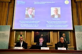 نوردهاوس ورومر يفوزان بجائزة نوبل في الاقتصاد للعام 2018
