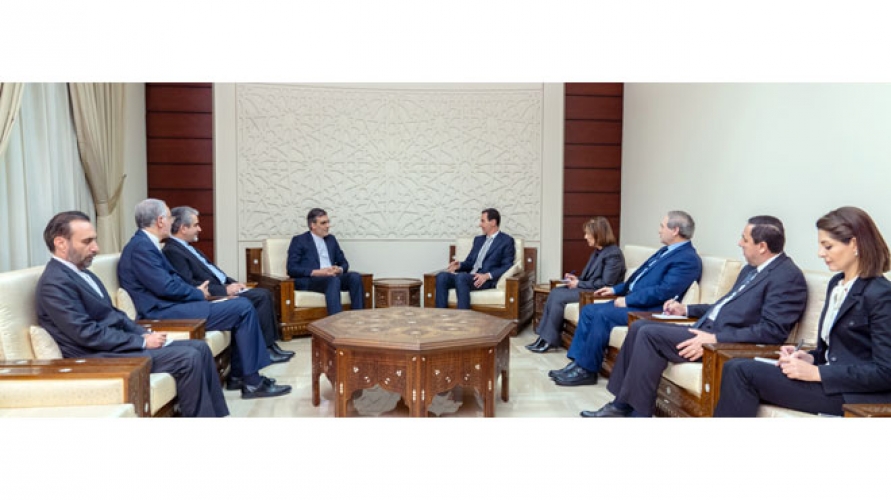  الرئيس الأسد يستقبل حسين جابري أنصاري و الوفد المرافق له