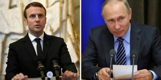 بوتين وماكرون يبحثان هاتفيا تسوية الأزمة السورية