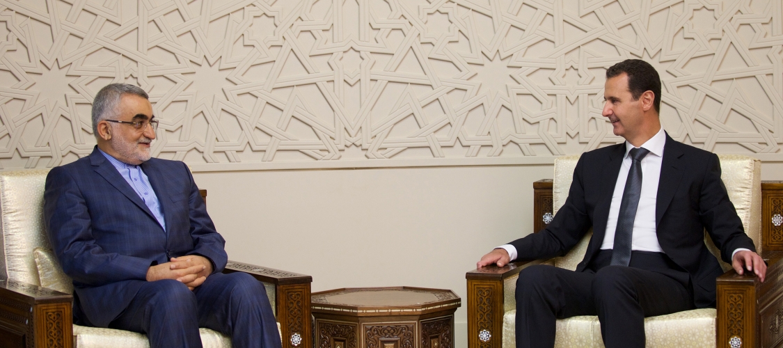 الرئيس الأسد يستقبل رئيس لجنة الأمن القومي والسياسة الخارجية في مجلس الشورى الايراني
