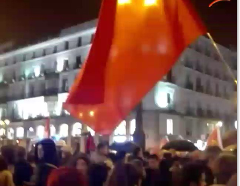 بالفيديو مظاهرات في مدريد إحتجاجاً على التدخل الامريكي في فينزويلا