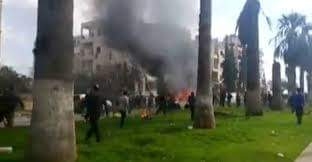 بالفيديو ..قتلى وجرحى نتيجة انفجارين في إدلب