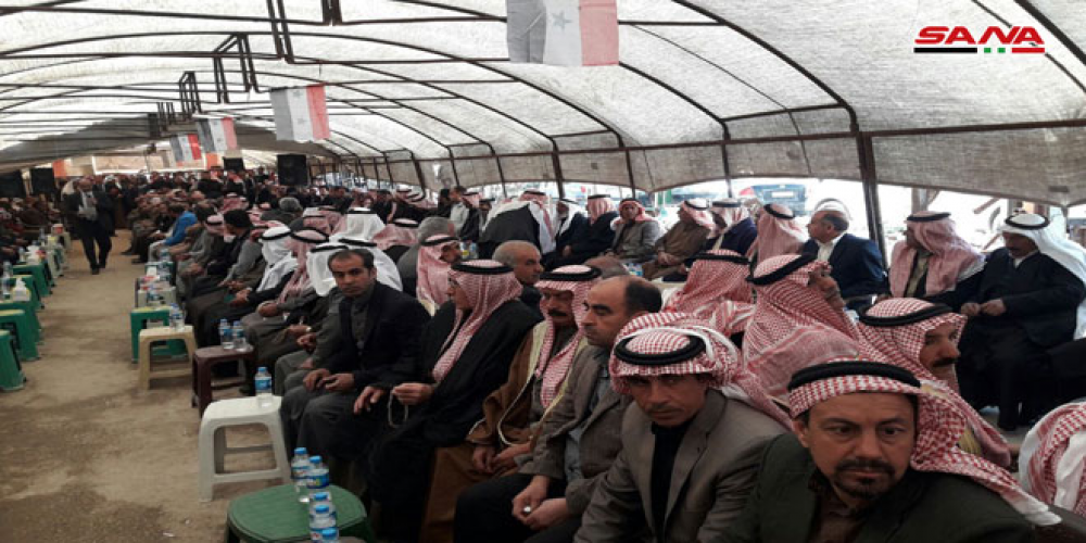  خيمة وطن في القامشلي للتأكيد على وحدة سورية والوقوف خلف الجيش العربي السوري