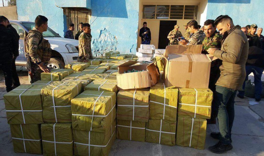 العثور على طن من المخدرات في العراق