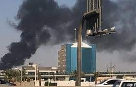 بالفيديو: حريق ضخم بمحطة قطارات الرياض في السعودية
