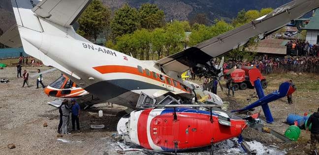 حادث مروع بين طائرة مدنية ومروحية