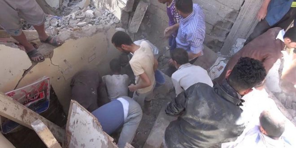 مجزرة مروعة لطيران قوى العدوان في العاصمة اليمنية صنعاء