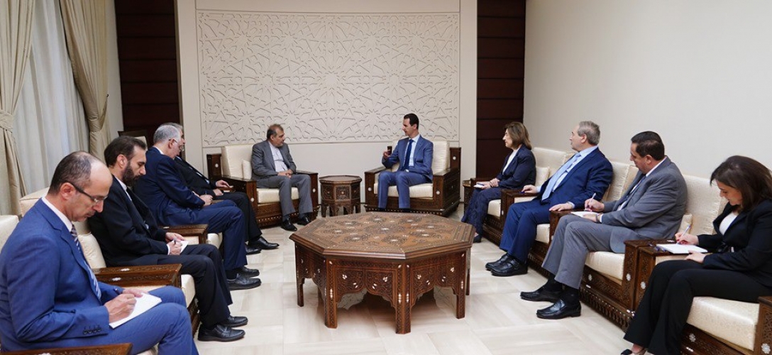 الرئيس الأسد يستقبل أصغر خاجي واللقاء يتناول المراحل التي قطعتها الحرب على الإرهاب في سورية