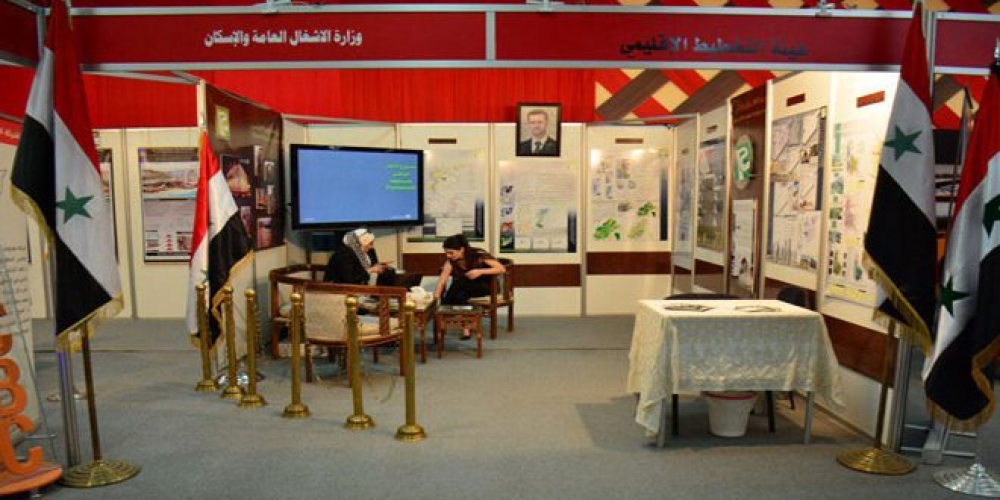 مجسمات ودراسات لمشاريع شركات وزارة الأشغال في معرض دمشق الدولي