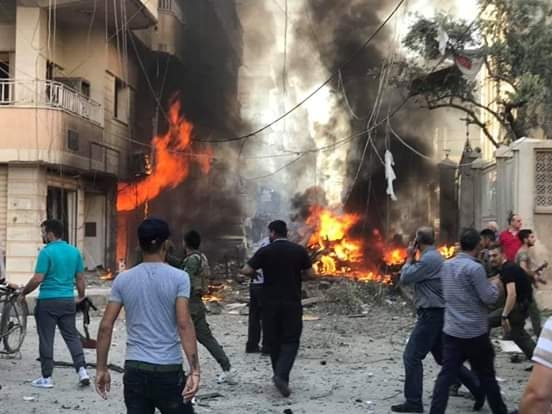 انفجار جانب كنيسة السيدة العذراء وسط القامشلي