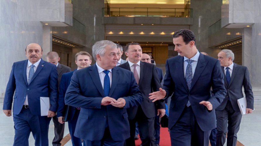 الرئيس الأسد يلتقي مبعوث بوتين إلى سورية والوفد المرافق له