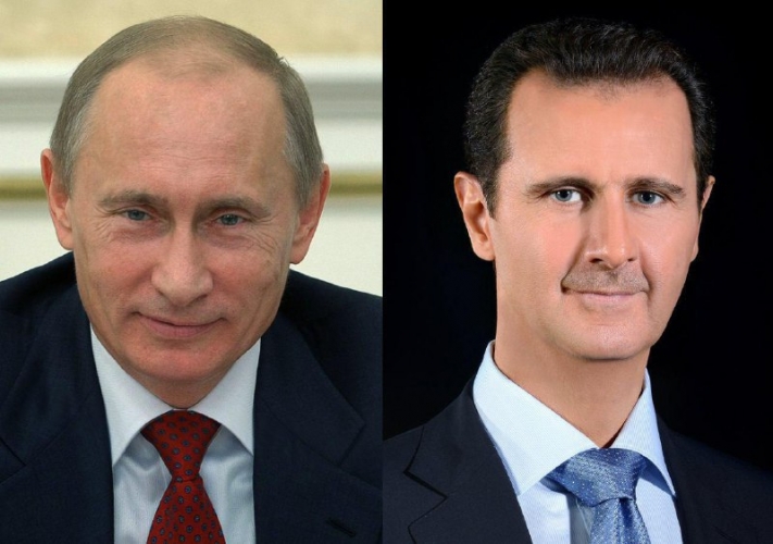 الرئيسان الأسد وبوتين يتبادلان برقيات التهنئة بمناسبة الذكرى الخامسة والسبعين لإقامة العلاقات الدبلوماسية بين البلدين