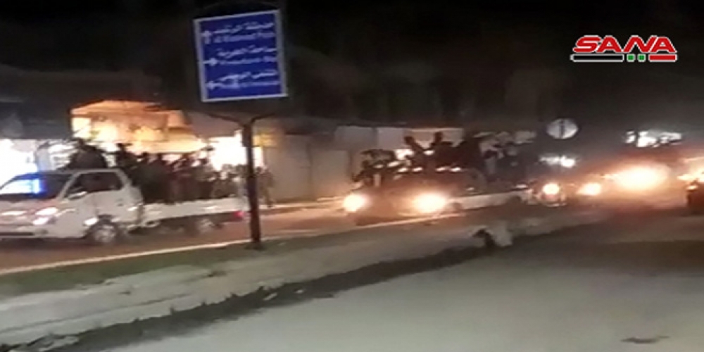 مسيرات شعبية في الرقة ترحيبا بدخول الجيش مناطق المحافظة