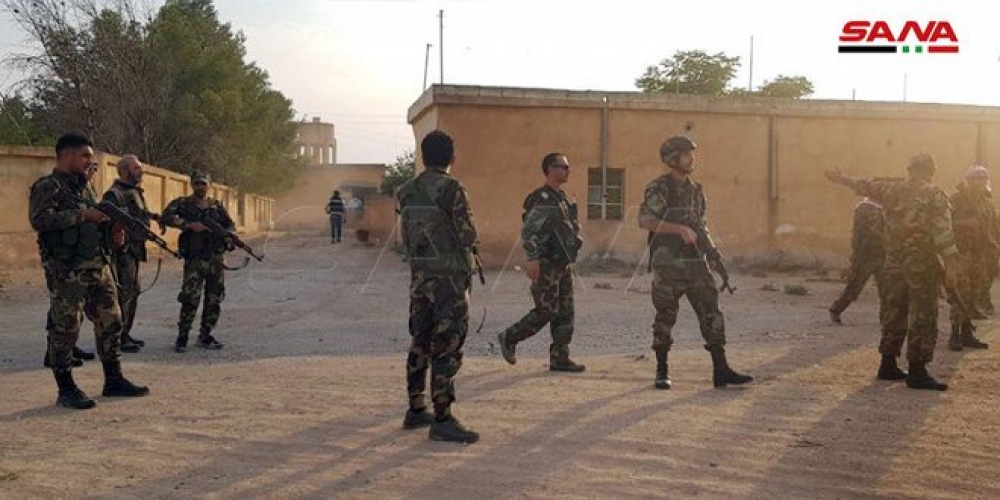 الجيش يتصدى لمحاولة تسلل ارهابيين باتجاه نقاطه في قرية الأهراس بالحسكة