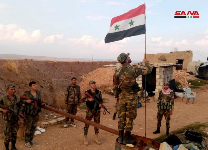 الجيش ينتشر في ريف عامودا على الحدود السورية التركية بريف الحسكة الشمالي الشرقي