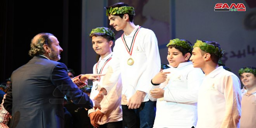 برعاية السيدة أسماء الأسد… تكريم وتتويج الفائزين في منافسات الأولمبياد العلمي السوري   