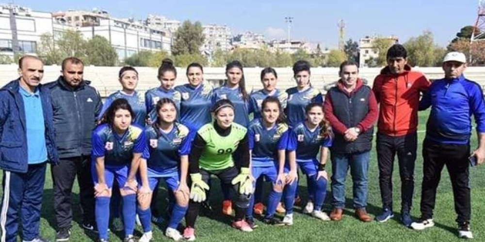 تتويج سيدات عامودا بكرة القدم في بطولة الدوري السوري